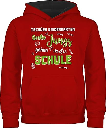 Shirtracer Pullover Kinder Hoodie Jungen Mädchen - Junge - Tschüss Kindergarten Große Jungs gehen in die Schule Geschenk Einschulung I Schuleinführung I Schulbeginn I Schuleintritt - 140 (9/11 Jahre)