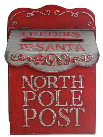 All Chic Weihnachtspostkasten, Wandbehang, Weihnachtsmann, Briefkasten für den Außenbereich, Weihnachtsdekoration, Innenbereich, Wandmontage, Briefkästen