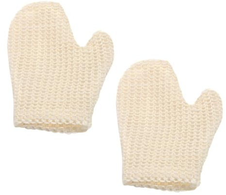 POPETPOP 2stücke Sisal Bad-handschuhe Exfolierende Haushaltshandschuhe Für Sanfte Hautreinigung Und Massage Wiederverwendbar