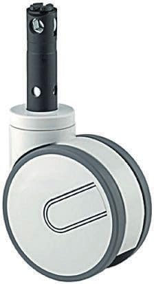 Tente Drehlager Lenkrolle, Rad ø 125mm, 125kg, Ges H. 150mm, Rad B. 12mm, Bolzen, PUR-Material inkl Bremse