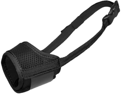 KYLOS 1 Stück Maulkorb für Hunde, Atmungsaktiv, Mittelgroße Hunde, Schwarz, Nylon, Klettverschluss