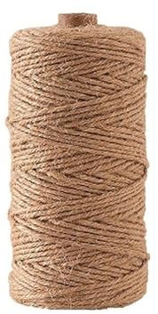 200m Jute-Schnur Natur 4mm, Braun Juteschnur reissfest für Garten Pflanzen Basteln