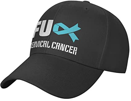Bord Plat Casquette Fuck Cervical Cancer Awareness Casquette De Baseball Vintage Baseball Cap Outdoo Casquette Baseball Cap pour Camping Sport Randonnée