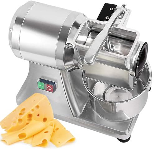 Ostreemaner Rallador De Queso Eléctrico Comercial De 550W, Cortador De Queso Resistente, Molinillo para Queso, Mantequilla, Queso, Pan, Salvado, 88 LB/Hora