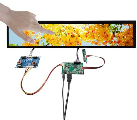 VSDISPLAY DV240FBM-NB0 Écran Tactile capacitif IPS 24 1920 x 360 | avec Carte contrôleur H/D USB, Prise en Charge de Rotation à 180 degrés