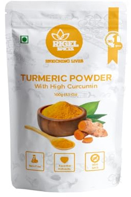 Rigel Spices High Curcumin Turmeric Powder | 5.3 to 5.8% of Curcumin | 100 gm