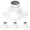 QWORK® 4 Piezas E27 Portalámparas, E27 Casquillo de Bombillas con Base Cerámica, Portalámparas AC 220 V, para Bombillas LED