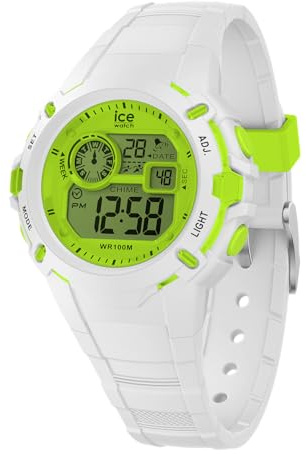 ICE-WATCH - ICE digit explorer White lime - Orologio Bianco e verde da Bambinicon Cinturino in silicone - 024004 (Small)