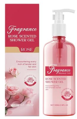 Transparent Shower Gel, Fresh Clean Oil Controlling Moisturizing Shower Gel, Nourishing Rose Shower Gel 100ml (1)