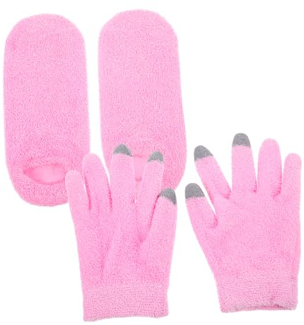 CALLARON Feuchtigkeitsspendende Handschuhe Und Socken Für Nacht Atmungsaktiv Hautfreundlich Mit Touchscreen Funktion Für Trockene Hände Und Füße Pflegend Passend Für Damen