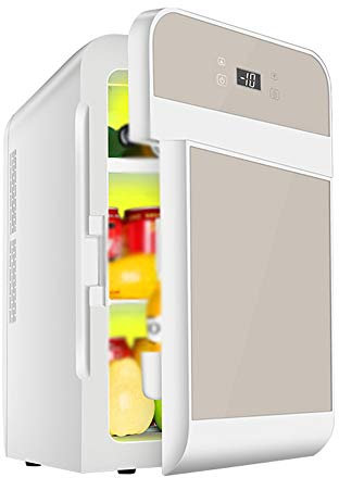 7LiuYueFei6 Mini Fridge -20l Car Cooler Warmer Home Wine Freezer, Multi-Function Small Refrigerator, Double Door Three-Layer Temperature Control, Hot And Cold Ac/Dc