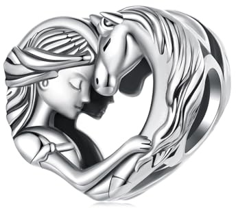 Le donne amano il ciondolo animale in argento Sterling 925, perla a forma di cuore, compatibile con bracciale Pandora Charm, keineKeine Größe verfügbar, Argento sterling, Zirconia cubica sintetica