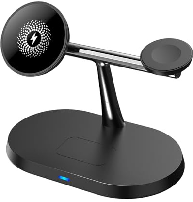 Supporto per telefono per ricarica ad angolo regolabile, supporto senza fili, ricarica rapida e sicura, per telefono
