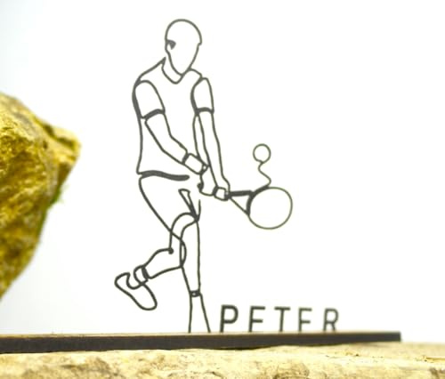 Generisch Personalisierter Tennisspieler Silhouette – Geschenk mit Namen