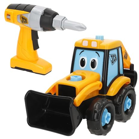 COLORBABY Teamsterz Excavadora Desmontable, Destornillador eléctrico, Pala Delantera y Trasera móviles, Juguete Educativo con Piezas Grandes, Recomendado Desde 18 Meses, Pilas Incluidas (39507)