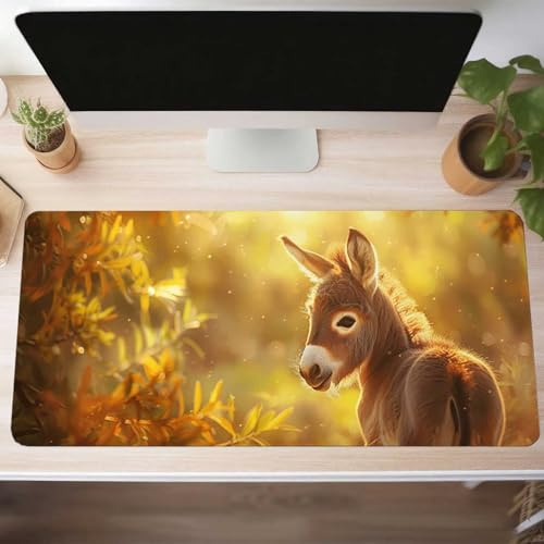 Mouse Mat, Gaming Mouse Pad Red 800x400x3mm Large Mause Mat Watermelon Desk Pad, Non-Slip Rubber Base Desk Accessories, Waterproof, Stitched Edges Mausepad, Improved Precision and Speed PjY1176 D-E