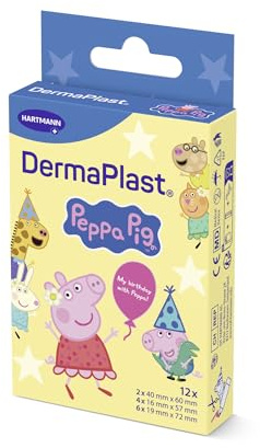 DermaPlast Peppa Pig Set de Pansements Adhésifs | Mix 3 Tailles