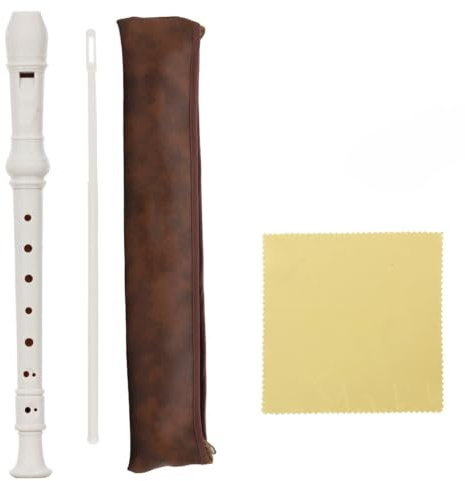 Blockflöjt Musikinstrument Blockflöjt Engelsk Sopran 8-håls ABS Resin | Producerar klara och resonerande toner för njutbart spel.(White)