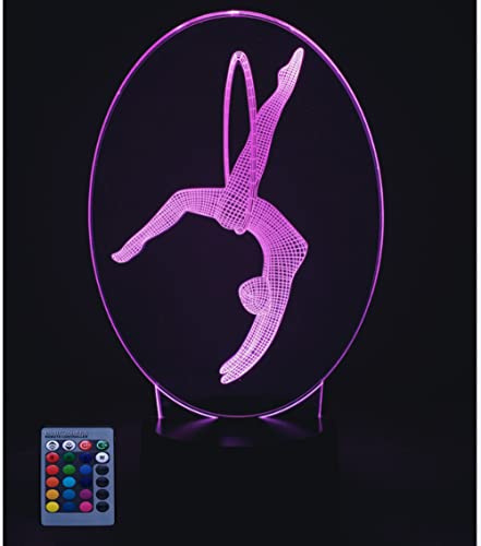 3D Gymnastik Lampe USB-Strom Fernbedienung 7/16 Farben Amazing Optical Illusion 3D LED Lampe Formen Kinder Schlafzimmer Nacht Licht