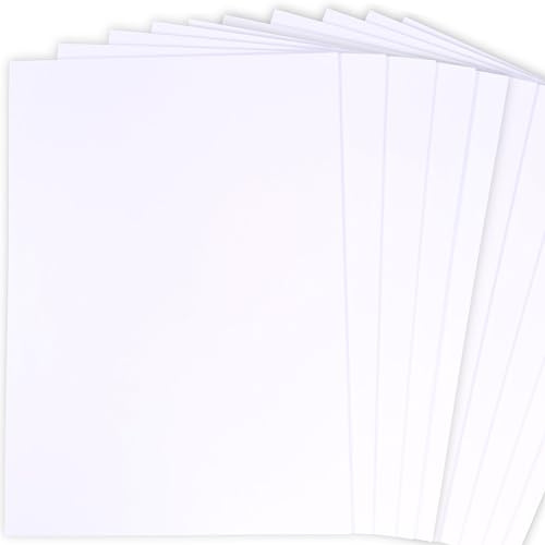 BCreativetolearn Vitt A4-kort, 50 ark paket, 400 gsm, slät tjock kartong för ritning, displaymontering, korttillverkning, målning och hantverk