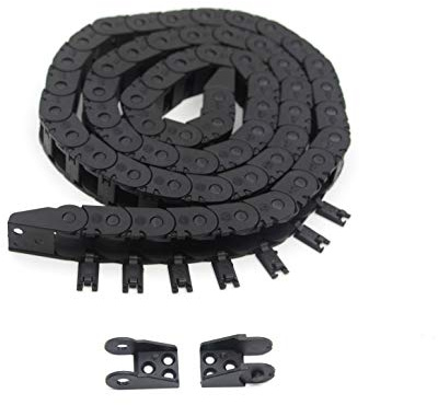 Befenybay 10 mm x 11 mm Länge 1 Meter schwarzer offener Kunststoffkabel Drahtträger Schleppkette Schleppleine R18 für 3D-Drucker und CNC-Maschinen (10 mm x 11 mm außen offen)