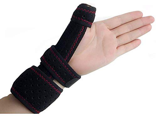 TOPWW Daumen Spica Stützbandage für Schmerzen, Verstauchungen, Belastungen, Arthritis, Karpaltunnel & Trigger Daumen Wegfahrsperre - Handschlaufe - Links oder Rechts (Single, Schwarz)