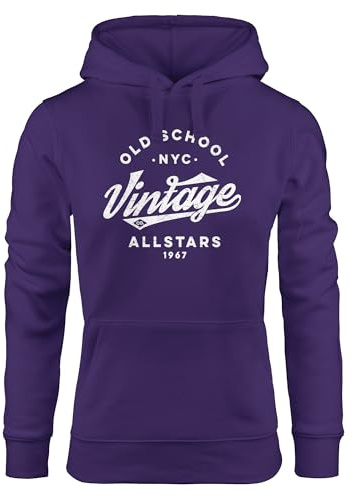 Neverless® Hoodie Damen College Style Schriftzug Oldschool Vintage Allstars Kapuzen-Pullover Fashion Streetstyle