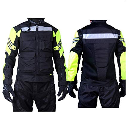 YXYECEIPENO Gilet da Motociclista Gilet da Motociclista con Equipaggiamento Protettivo Il Materiale in Tessuto Oxford 600D È Traspirante E Resistente agli Strappi (Color : Black, Size : Medium)