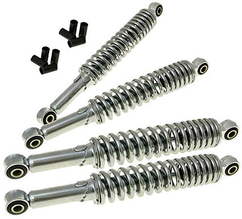 BestPrice Stoßdämpfer Set chrom 310 mm kompatibel mit Simson Schwalbe KR51