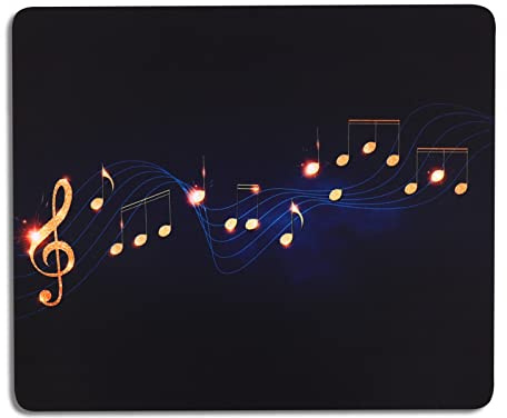AOKSUNOVA Mauspad Klein Mousepad mit Motiv Musik 24 x 20 cm | Platzsparendes Design, Angenehme Oberfläche, Komfortable Nutzung und Geeignet für Büro, Reisen Sowie Kleine Schreibtische
