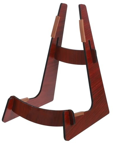 DEARMAMY Foldable Ukulele Stand Portable Wooden Violin Floor Stand with Rubber Protection for Home Display Travel and Outdoor Performance