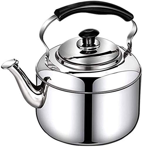 Tetera con silbido de acero inoxidable 304, tetera de Gas de 5L, cocina de inducción plana, pesa rusa para el hogar DF