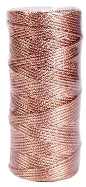 Cuerda de cordel de 100 m/rollo para panaderos, cordel para manualidades, decoración de embalaje (color: oro rosa, tamaño: 1,5 mm, 100 metros)