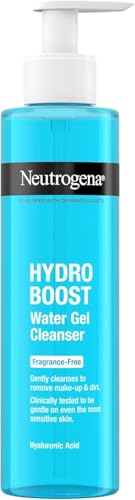 Neutrogena Hydro Boost Water Gel Face Cleanser (1 x 200ml), Fragrance-Free Facial Cleanser Preserves Skin Barrier and Boosts Hydration with Hyaluronic Acid, Suitable for Sensitive Skin