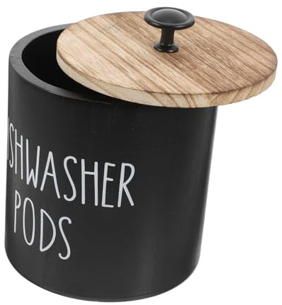 Alipis Boîte de Rangement Ronde avec Couvercle pour Dosettes | Boîte pour Dosette, Fermeture Hermétique Anti-humidité, Salle de Bain et Buanderie Plusieurs styles