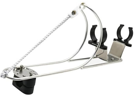 Perfeclan Soporte para aro Salvavidas, Soporte para aro Salvavidas Marino, Soporte Profesional de Acero Inoxidable para aro Salvavidas de Barco, Soporte para, Abrazadera Doble