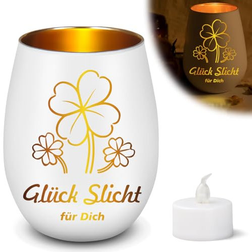 Szhhrxi Windlicht mit Gravur Glückslicht, Geschenke für Frauen, Personalisierte Laterne, Teelichthalter mit Gravur, Geschenke für Geburtstag, Weihnachten, Muttertag, Jahrestag (syc)