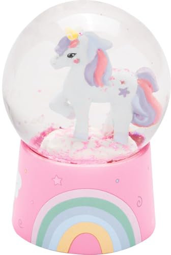Sheepworld Traumkugel Einhorn | Schneekugel zum Schütteln, Höhe 6,5 cm, mit 3D-Figur, aus bruchsicherem Acryl | Geschenk für Kinder, Kindergeburtstag, Geschenk Mädchen, Schulanfang, Schultüte | 74285
