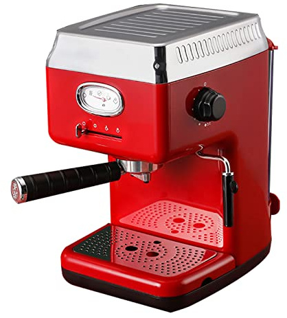 Machine à Expresso compacte à Petite Extraction pour la Maison, Machine à café à Mousse de Lait, Pression de Pompe de 15 Bars, adaptée au Cappuccino Moka Latte