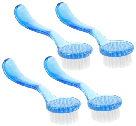 Kunststoff Nylon Gesichtsreinigungsbürste für Sanfte Reinigung 4 Stück | Porenbürste Gesicht, Entfernt Make Up und Schmutz, Spa Design für Nass und Trockenanwendung Zufällige Farbe