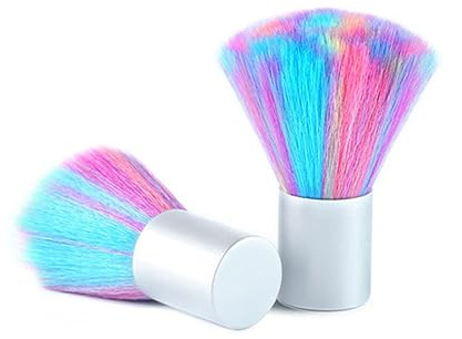 Healvian 2pièces Pinceau pour Poudre à Ongles Nettoyage de Poudre et Gel pour Ongles Pinceaux de Maquillage pour Manucure et Nail Art