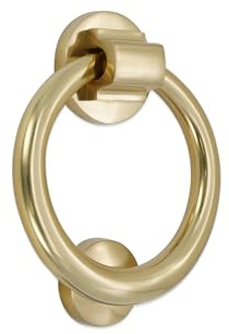 Infinity Decor Heurtoir de porte en laiton massif 110 mm finition laiton poli – Heurtoir de porte manuel de qualité supérieure pour porte d'entrée et meubles