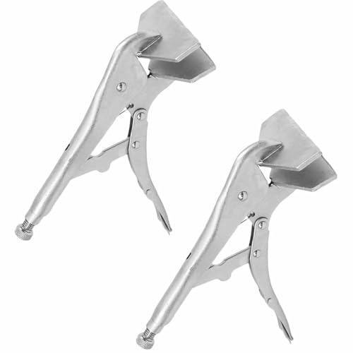 Lot de 2 pinces de verrouillage de 25,4 cm pour tôle, pince de soudage à tête plate, outil de préhension pour le pliage et le formage