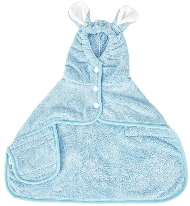 Smileshiney Toalla para Perro, Bata de baño con Capucha de Secado rápido para Perro, Manta Absorbente de Aseo para Gatos, Abrigo de Ducha para Cachorros, Playa, al Aire Libre, hogar, cumpleaños