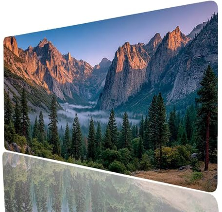 Montagne Tapis de Souris Coucher de soleil Imperméable Tapis de Souris xxl 1400x600x3mm Gaming Mouse pad Améliorer la Précision et la Vitesse, Mouse Pad pour Bureau Gamer Clavier Sans fil Pc Model7686