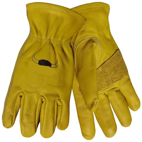 Grain Cow Leather Welding Work Gloves - Heavy Duty Safety Gloves For Arc, TIG, MIG Welding, Mechanics & Driving(XL)
