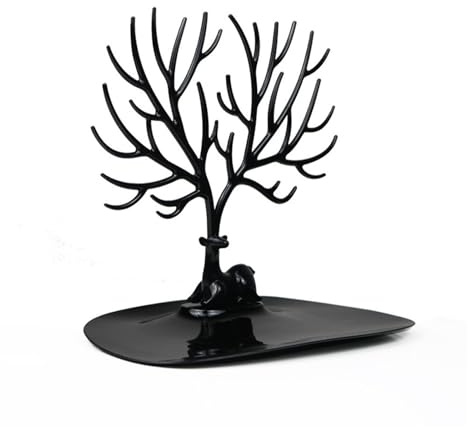 Soporte for collares, colgador de plástico con forma árbol, exhibidor joyas, organizador, herramientas for exhibir anillos