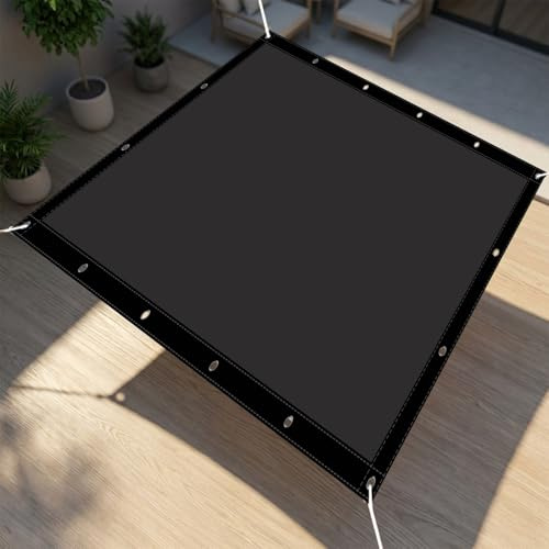 Toldo Vela de Sombra Rectangular 200 x 520 cm Protección UV Rectangular Toldos Exterior Terraza Resistente a La Intemperie para Terraza Balcon Patio Exteriores Jardín, Negro