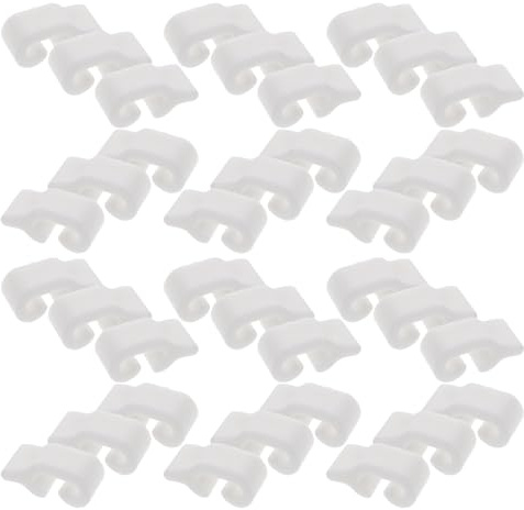 MAGICLULU 80pcs Plastic Cabinet Fasteners with Tool-free Installation, Universal Compatibility, White Cage Door Latch Clips for Wardrobe Panels and Cabinets, for Modular DIY Closet Assembly