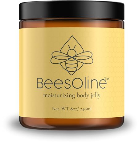 BeesOline Multi-Purpose Natural & Organic Moisturizer-PETROLEUM FREE, Soothes dry cracked itchy skin, protectant beeswax, promotes healing, reduces stretch marks, tattoo aftercare,1-8oz jar